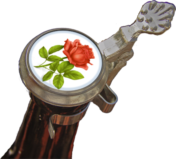 Rose - Zinndeckel