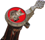 Katze - Zinndeckel